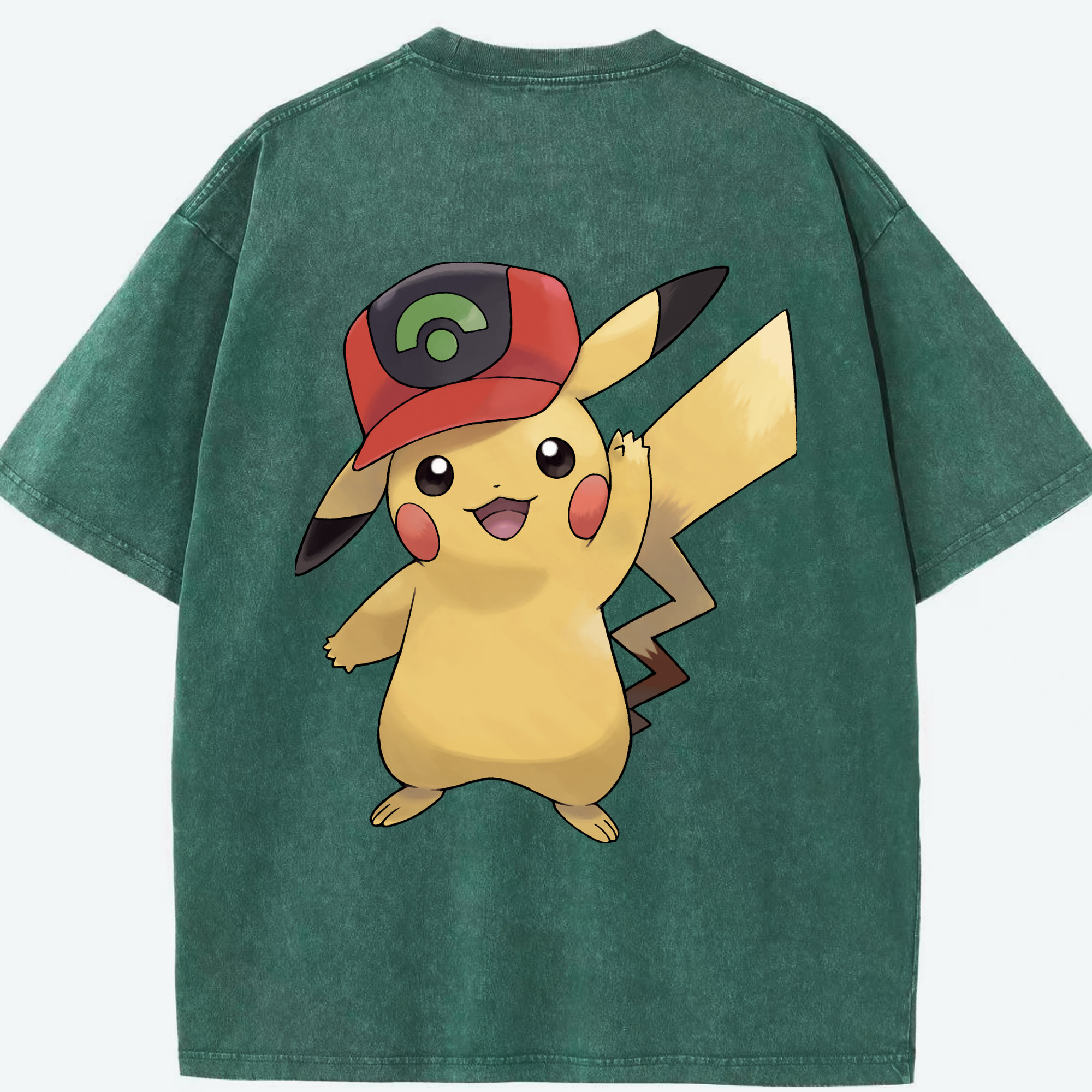 （画像用） ポケットモンスター Pokémon 綿100% ヴィンテージ風 半袖Tシャツ（背面プリント）